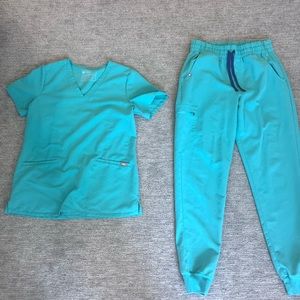 Surgical green Figs scrub set